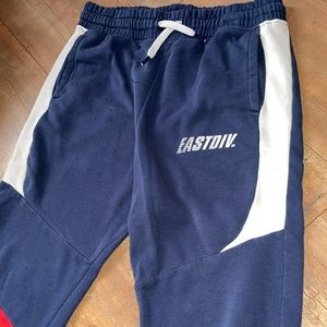 Red/Blue unisex joggers size M